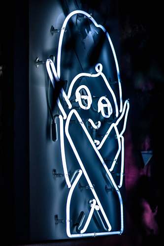 neon white neon signage la